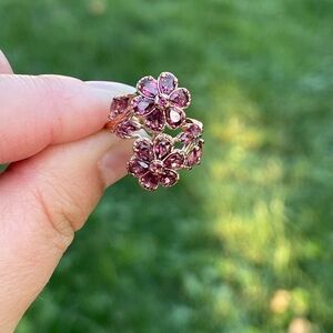 Garnet Floral Ring